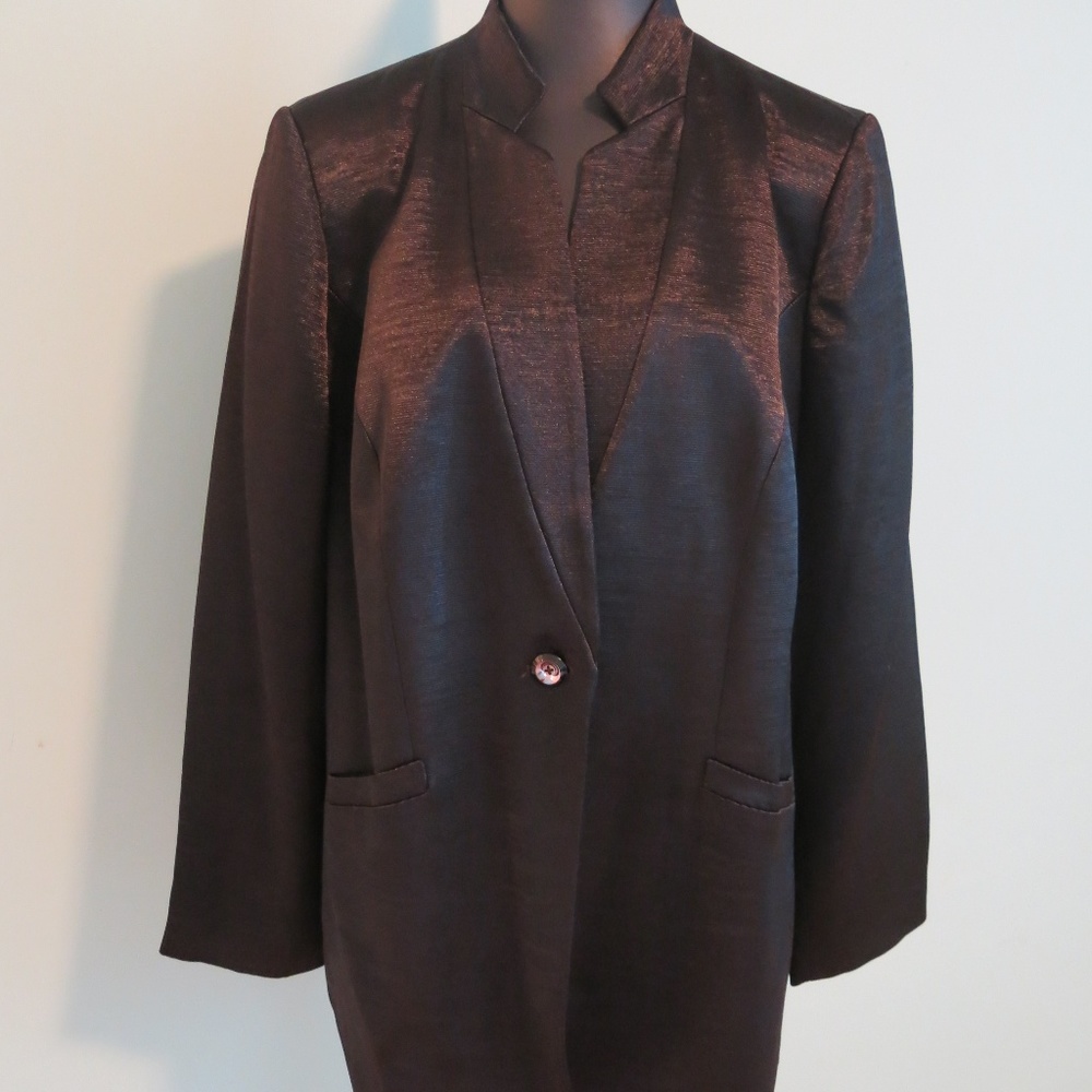 NWT Chicos Black Label Textured Blazer L